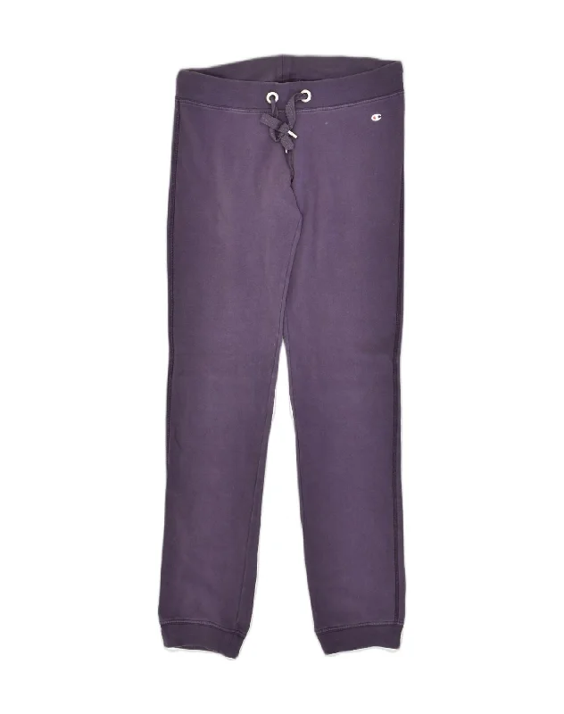 CHAMPION Womens Tracksuit Trousers Joggers UK 10 Small Purple Cotton