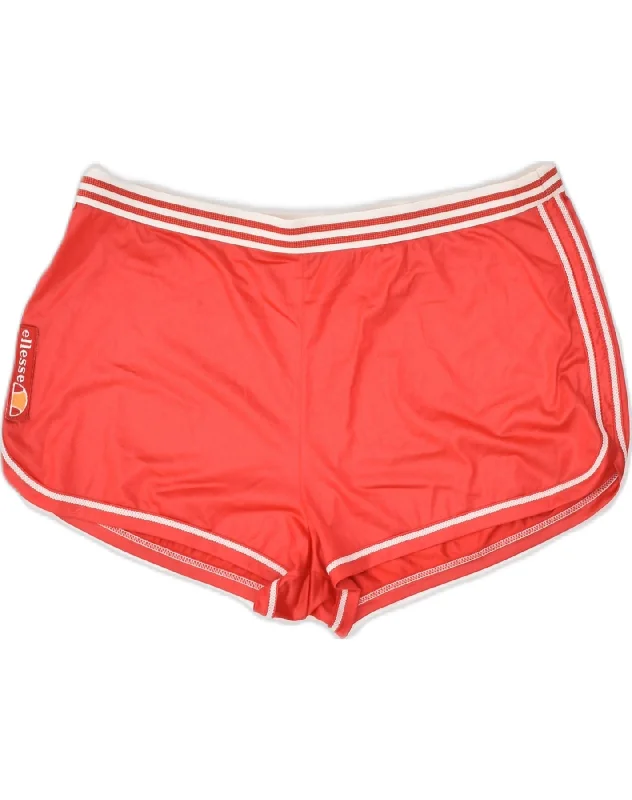 ELLESSE Womens Sport Shorts UK 14 Large Red Polyamide