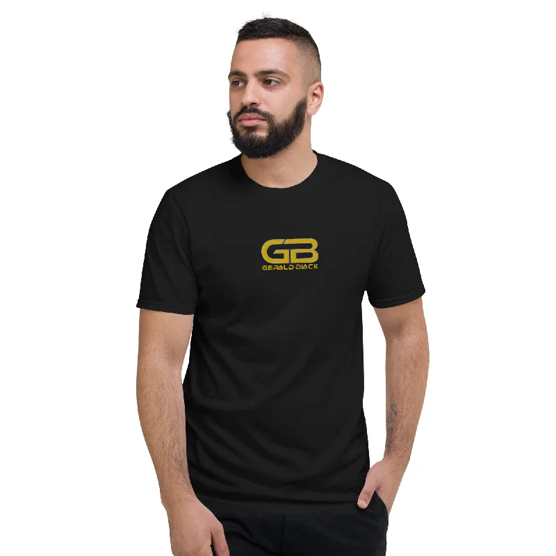 Gerald Black Embroidered Short-sleeve T-Shirt for Men and Women