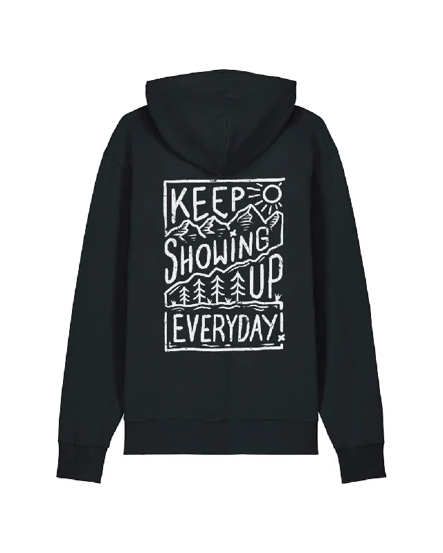 Keep Showing Up Organic Hoodie - Black